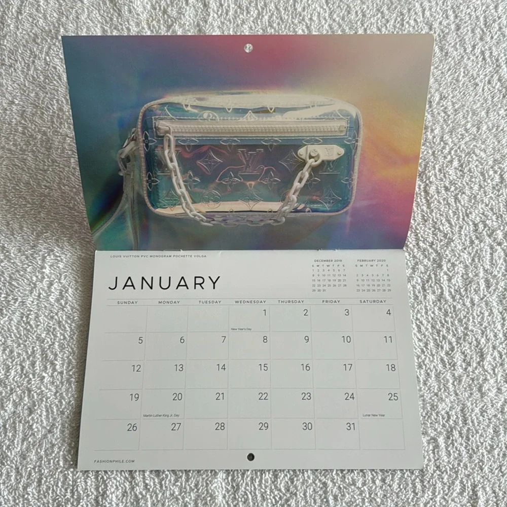 Fashionphile 2020 Monthly Calendar
